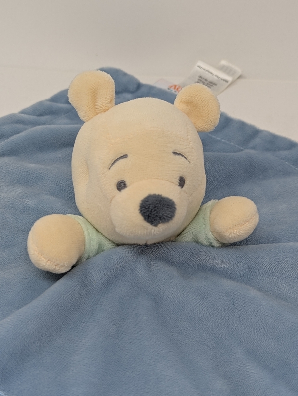 Disney Winnie The Pooh Lovey Baby Security Blanket Blue